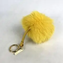 FENDI フェンディ チャーム ファー ポンポン アクセサリー イエロー