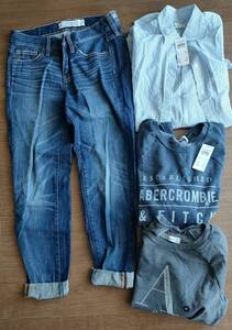 Abercrombie&Fitch WOMENS ボトムス サイズW24 1点、トップス サイズXSMALL 3点　未使用保管品