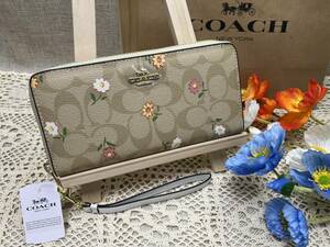 コーチ COACH 長財布 財布シグネチャー PVC ノスタルジックディッシー ラウンドファスナー リストレット ブティック 新品 CH360 A175