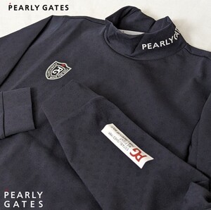 ★新品正規品秋物 PEARLYGATES/パーリーゲイツ ダイヤ柄 ジャガードハイネック カットソーsize6(LL) 