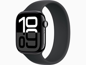 【新品 未開封】Apple Watch Series10 GPS 46mm ジェットブラックアルミニウムケース と ブラックソロループ サイズ8 MWX13J/A(PLA537-1)