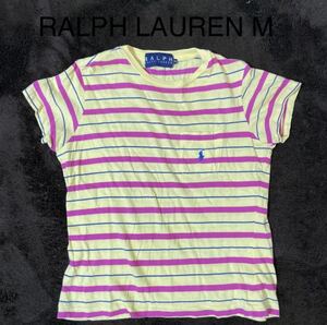 RALPH LAUREN ラルフローレン 半袖 Tシャツ Mサイズ ボーダー サマー 半袖Tシャツ ボーダーTシャツ レディース