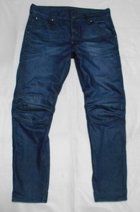 G-STAR RAW ジースターロウ 5620 3D SLIM　デニムジーンズ　光沢感　バイカー　W32