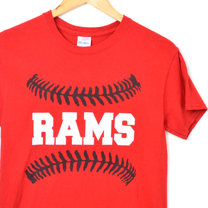 ST1785 ベースボール RAMS Tシャツ S 肩43 GILDAN メール便 xq