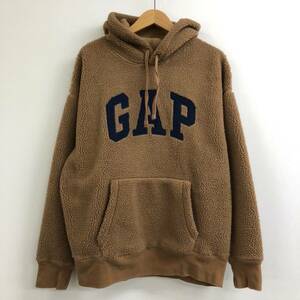 □GAP ロゴテディパーカー M 茶 ギャップ ユニセックス 656141-01 フーディ 複数落札同梱OK B241115-9