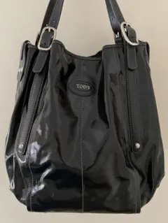 TOD’S トッズ　2wayBag エナメル　黒