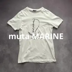 muta MARINE ムータマリン プリントTシャツ 半袖 錨ロゴ S 白