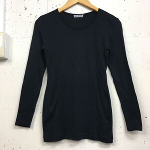 ISSEY MIYAKE イッセイミヤケ レディース カットソー トップス 黒 ブラック 無地 Tee 長袖 tシャツ サイズL 日本製 