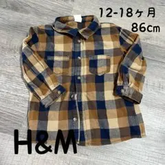 12-18ヶ月 H&M シャツ トップス チェックシャツ