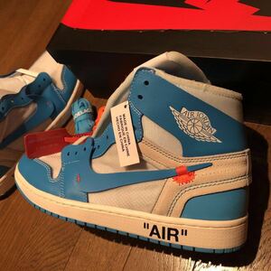 THE TEN NIKE AIR JORDAN OFF WHITE NRG unc Virgil Abloh US9.5 27.5cm 新品 本物 ナイキ オフホワイト エア ジョーダン ブルー