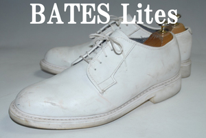 ◆DSC2768◆驚愕の1555円～完全売り切り！BATES Lites◆高級上質//革靴/ホワイト/27.5㎝/E/ロー/人気沸騰！隠れた名作！注目の１足