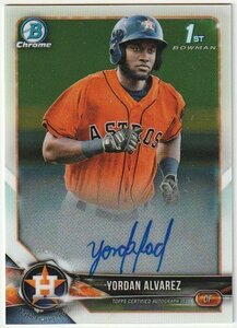 2018 BOWMAN CHROME Yordan Alvarez RC Auto HOUSTON ASTROS