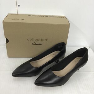 Clarks US：6.5 クラークス パンプス パンプス Shondrah Jade ポインテッドトゥパンプス ブラックレザー UK4D 箱有 Pumps 10089820