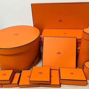 ★15点セット★ HERMES エルメス 空き箱 空箱 保存箱 BOX ボックス オレンジ ハット アクセサリー スカーフ ツイリー カデナ カレ モザイク