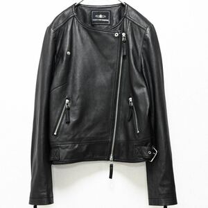 美品　グレースコンチネンタル GRACE CONTINENTAL ライダースジャケット　レザージャケット ラムレザー　羊革　ブラック