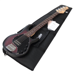 【訳あり】 Sterling By Musicman SUB STINGRAY RAY5 RUBY RED BURST SATIN 5弦エレキベース アウトレット