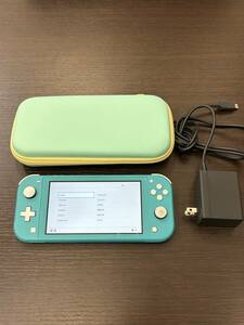 #3791【通電/動作簡易確認】NINTENDO SWITCH Lite スイッチライト HDH-001 本体 ターコイズ