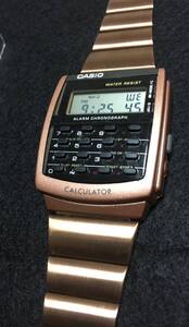 ♪♪CASIO 腕時計 CA506 ローズゴールド 動作確認品 カシオ 8桁計算機能♪♪