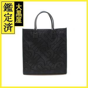 BURBERRY　バーバリー　バッグ　TBモノグラム　２Wayバッグ　ブラック　ナイロン　レザー　2148103672040　【200】