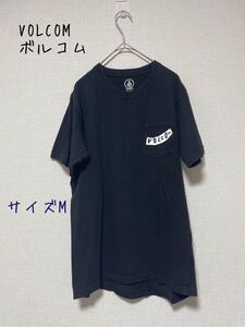 VOLCOM ボルコム　裾プリント　ポケットTシャツ　M