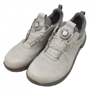 エコー ゴルフシューズ 白×グレー BOA GORE-TEX 10821359021 スパイクレス レディース EU37(23.5相当) ゴルフウェア ecco