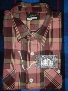 【美USED品/送料込み】コリンボ COLIMBO ZZ-0311 Crow Dog Flannel Shirt Pink Check クロゥドッグ　フランネルシャツ size XL 