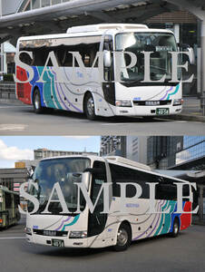 D【バス写真】Ｌ版２枚　名鉄バス　エアロエース　京都線