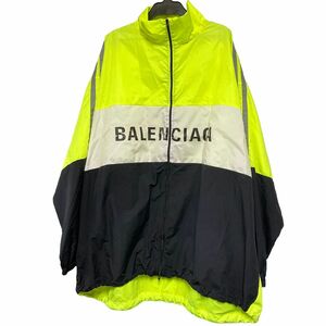 【中古】 BALENCIAGA バレンシアガ ロゴプリントポプリンシャツブルゾン 508903 TXD12 23020057 AS