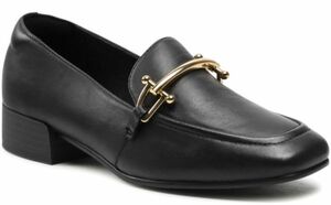 Clarks 23.5cm ゴールド ビット ローファー ブラック レザー オフィス フラット フォーマル スニーカー ドレス レザー パンプス RRR41