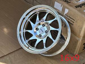 新品！Whistler KR7 16x9J+15 4H PCD100 Chrome USDM 深リム Hellaflush