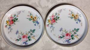 Royal Doulton　ロイヤルドルトン　アルカディア トレイ　淵上がり皿（13.5㎝×1.7㎝）2枚セット