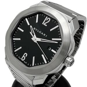 BVLGARI/ブルガリ オクト ローマ【裏スケルトン】 OC41S 腕時計 ステンレススチール 自動巻き/オートマ 黒文字盤/シルバー メンズ