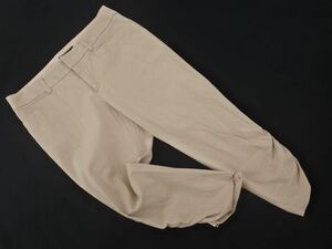 23区 裾 ギャザー クロップド パンツ size38/ベージュ ■◇ ☆ edb8 レディース