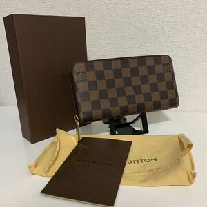 美品　LOUIS VUITTON ルイヴィトン ダミエ ラウンドファスナー ジッピーウォレット 長財布 