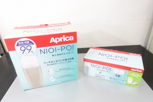 未使用品　APRICA　Nioi-Poi　強力消臭おむつポット　アプリカ　ニオイポイ　本体＋予備カセット6個パック　おむつ用　ゴミ箱