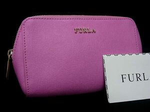 ■新品■未使用■ FURLA フルラ レザー ポーチ マルチケース 小物入れ レディース ピンク系 BG8490