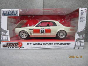 JADA　1/24　1971ｙ　スカイライン　GT-R　ハコスカ　白/赤　30002