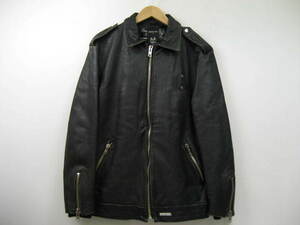 NEIGHBORHOOD ネイバーフッド SAVAGE サベージ ジップアップ レザージャケット TSNH-SP03 牛革 Bandit Leathers 黒 ブラック サイズL