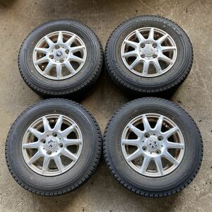 【超バリ溝】スタッドレスタイヤ 4本セット 145R12 GOODYEAR 12×4.00B +42 4穴 PCD100 軽トラ 軽バンなどに