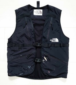 THE NORTH FACE★激シブ 1点物!!★ザノースフェイス ペイント加工 ビッグロゴ ベスト ヴィンテージ