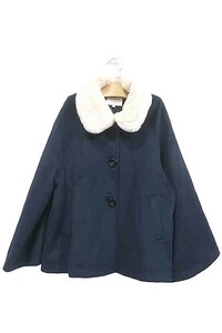 【中古】kate spade NEW YORK ケイトスペードニューヨーク 子供服 キッズ アウター コート ネイビー 女の子 160＿s-0098-r13