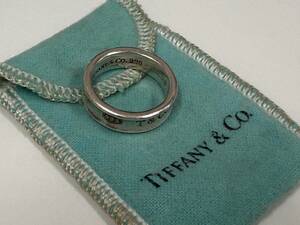 Tiffany&Co. ティファニー ナロー リング SV925 シルバー 1837 指輪 7.8g 爆安 99円スタート