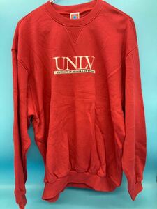 【A5298N084】U.S COLLEGE トレーナー　LL XL アシックス　カレッジスウェット　赤　アメカジ　90’s パーカー　オーバーサイズ