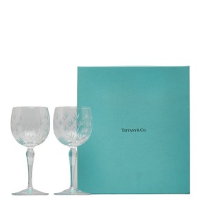 ティファニー フローレット ペア ワイン グラス ガラス レディース TIFFANY&Co. 【中古】