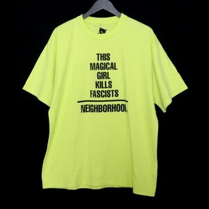 NEIGHBORHOOD NH × JUN INAGAWA 23SS TEE Tシャツ ネオングリーン Lサイズ 231PCJIN-ST02S ネイバーフッド ジュンイナガワ 半袖カットソー