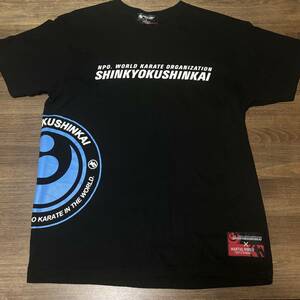 ◎NPO法人 全世界空手道連盟 新極真会 Tシャツ MARTIAL WORLD World Karate Organization Shinkyokushinkai shirt