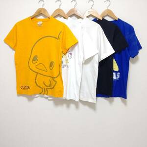 お得!!【まとめ売り】半袖 Tシャツ 5着 セット 企業物 アニメ 漫画 キャラクター ドラえもん チキンラーメン ふなっしー メンズ M /Y12328j