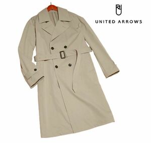 新品! ユナイテッドアローズ ツイル トレンチコート スプリングコート ベージュ (L) ☆ UNITED ARROWS メンズ ロング ビジネス 春物 秋 ★