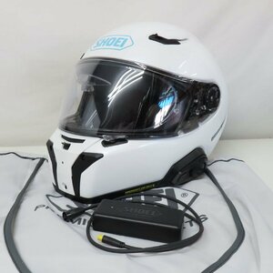 【美品】【動作確認済み】SHOEI ショウエイ OPTICSON オプティクソン フルフェイスヘルメット Lサイズ ルミナスホワイト バイク 二輪 美品