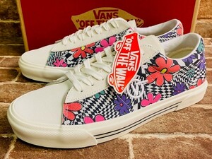 ★新品/27,5cm！本革.バンズ.USA企画.シド.VANS.スウェードレザー.花柄.スニーカー.箱付き.サーフスケーター.70年代ヴィンテージスタイル/P